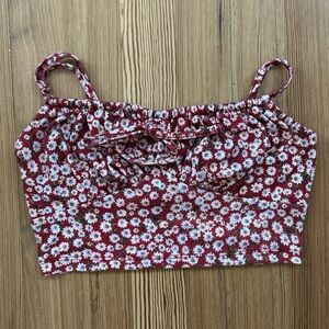 SHEIN Red Floral Camisole Top